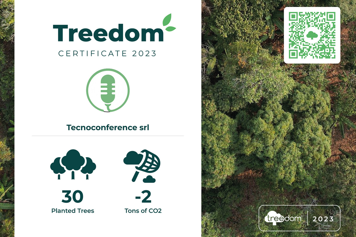 Tecnoconference partner di Treedom per eventi green